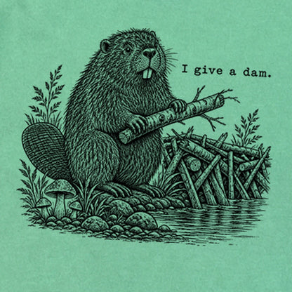 Beaver I Give a Dam Premium Long Sleeve