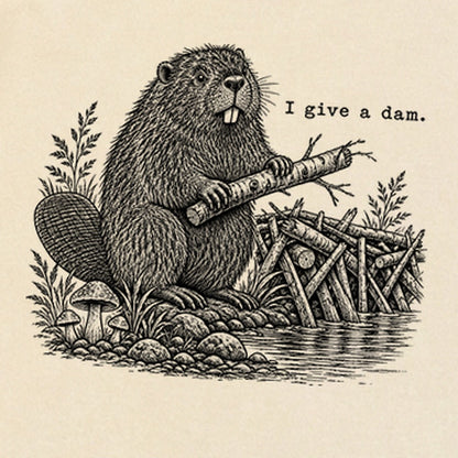 Beaver I Give a Dam Premium Long Sleeve