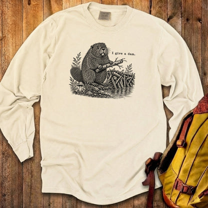 Beaver I Give a Dam Premium Long Sleeve