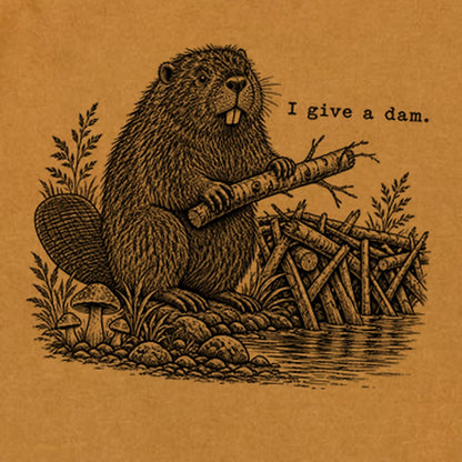 Beaver I Give a Dam Premium Long Sleeve