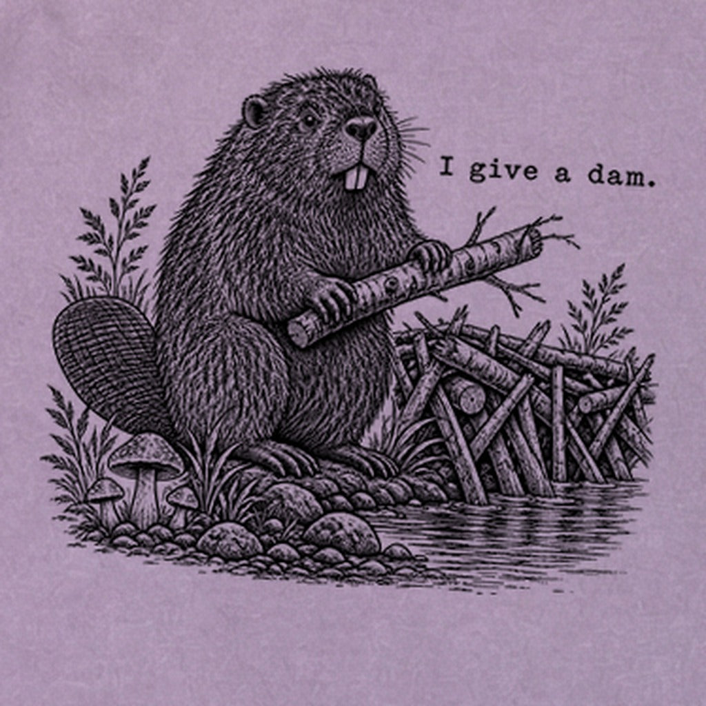 Beaver I Give a Dam Premium Long Sleeve
