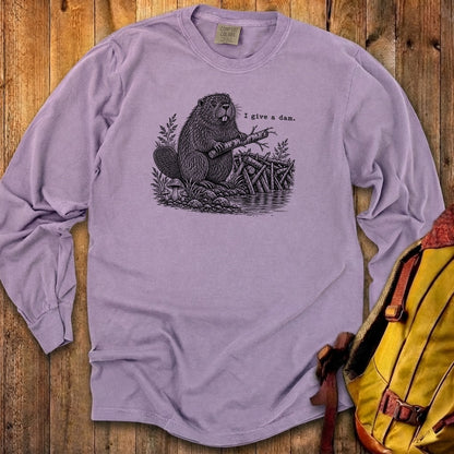 Beaver I Give a Dam Premium Long Sleeve