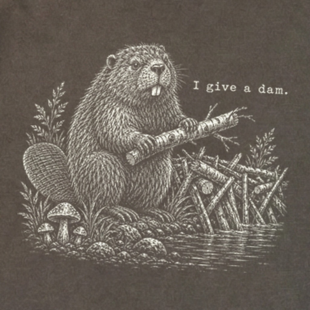 Beaver I Give a Dam Premium Long Sleeve