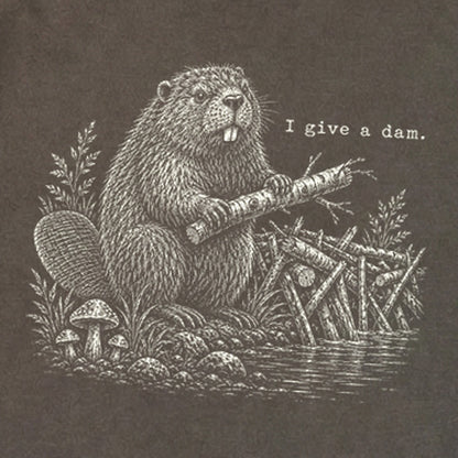 Beaver I Give a Dam Premium Long Sleeve