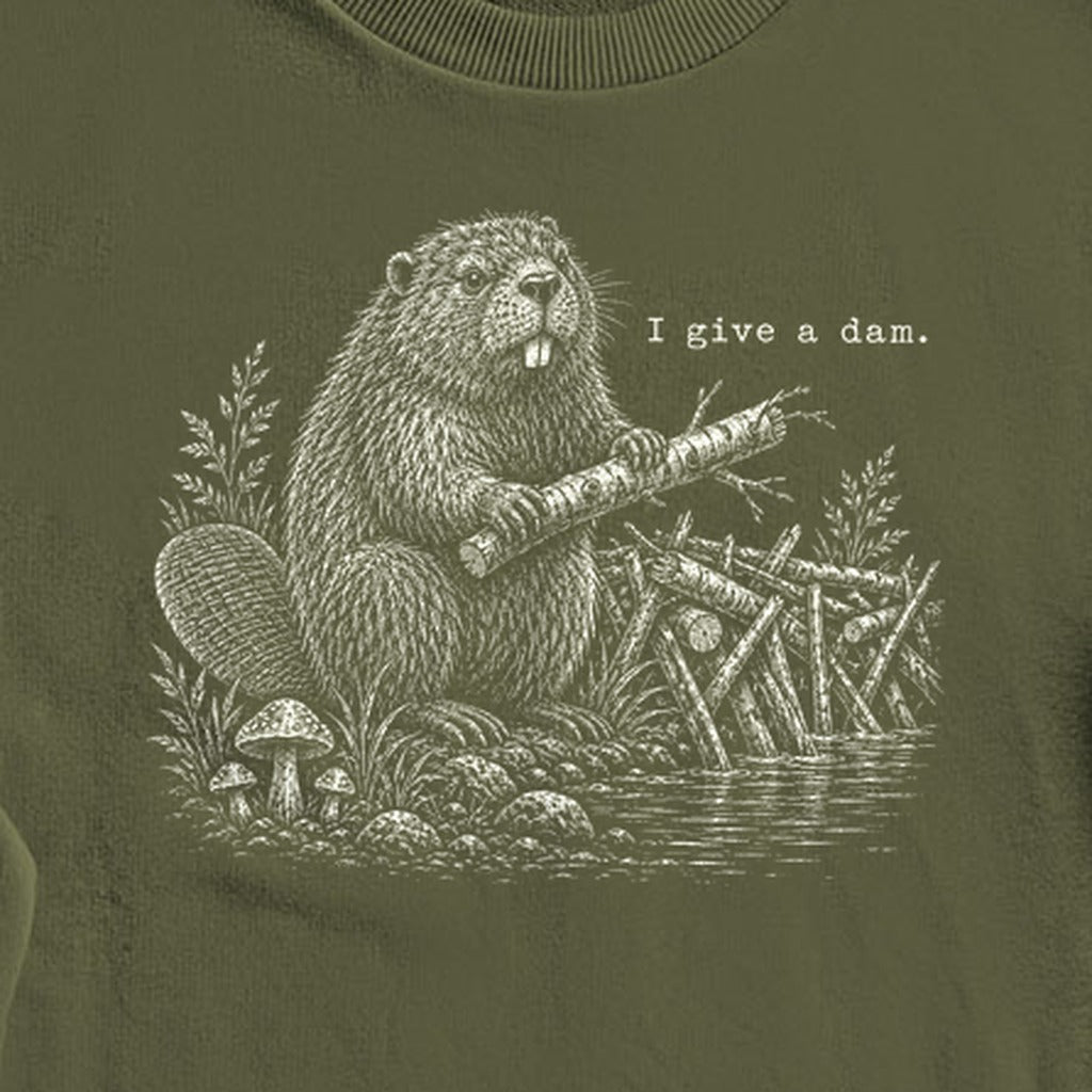 Beaver I Give a Dam Crewneck Sweatshirt
