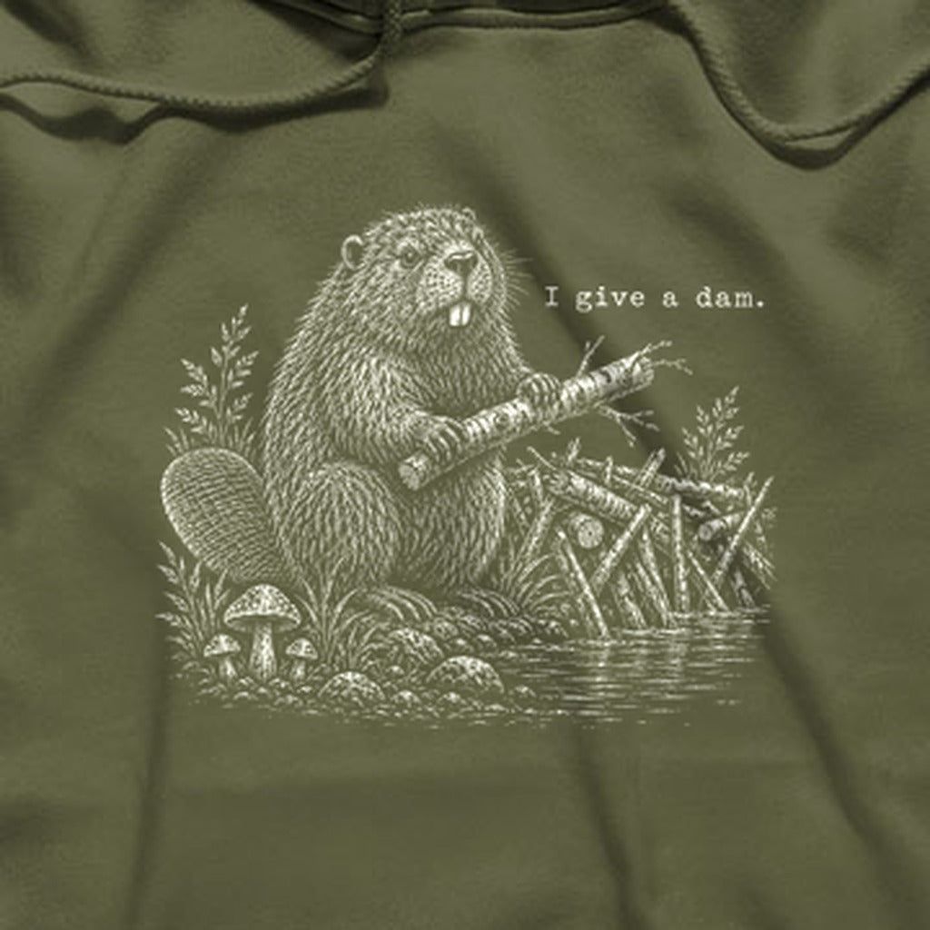 Beaver I Give a Dam Hoodie