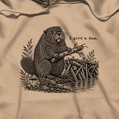 Beaver I Give a Dam Hoodie
