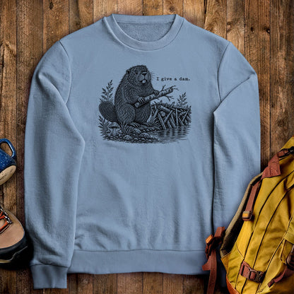 Beaver I Give a Dam Crewneck Sweatshirt