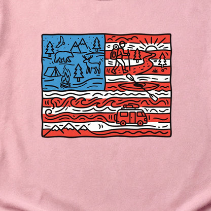 4th of July Outdoors Cotton T-Shirt
