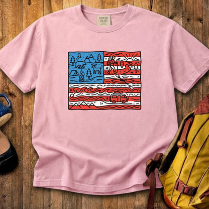 4th of July Outdoors Cotton T-Shirt
