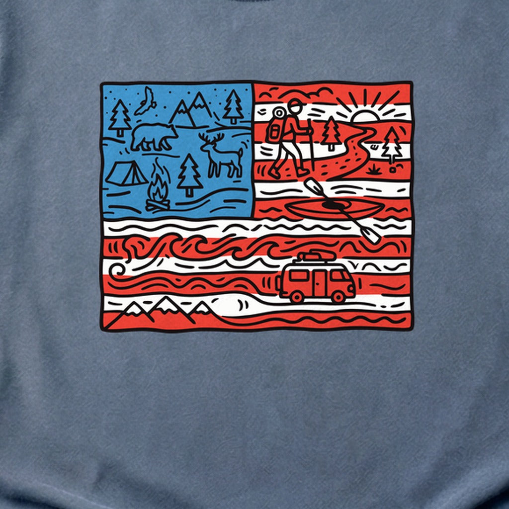 4th of July Outdoors Cotton T-Shirt