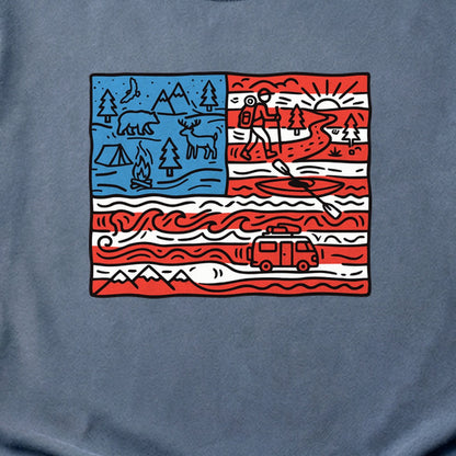4th of July Outdoors Cotton T-Shirt