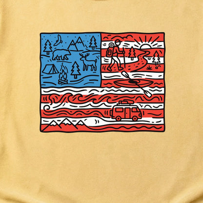 4th of July Outdoors Cotton T-Shirt