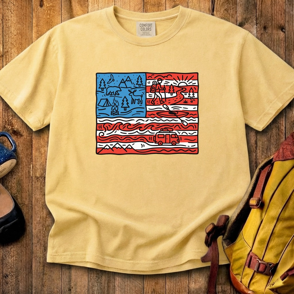 4th of July Outdoors Cotton T-Shirt