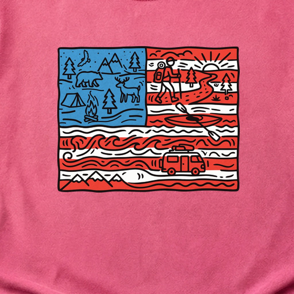 4th of July Outdoors Cotton T-Shirt