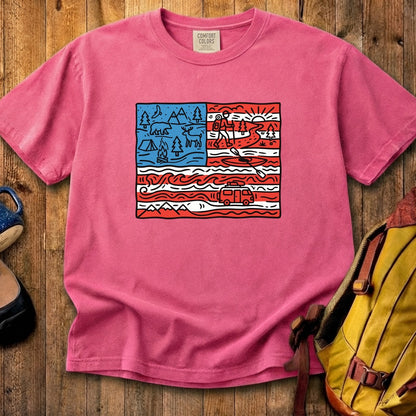 4th of July Outdoors Cotton T-Shirt