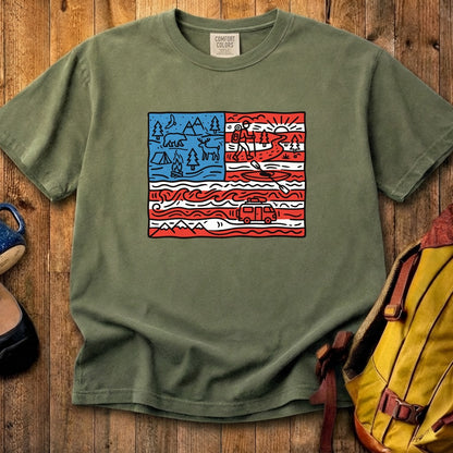 4th of July Outdoors Cotton T-Shirt