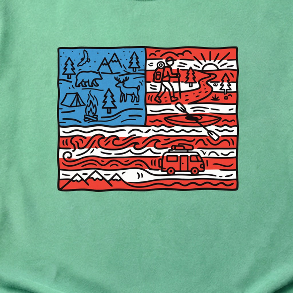 4th of July Outdoors Cotton T-Shirt