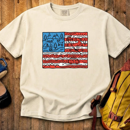 4th of July Outdoors Cotton T-Shirt