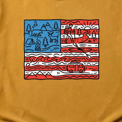 4th of July Outdoors Cotton T-Shirt