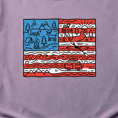 4th of July Outdoors Cotton T-Shirt