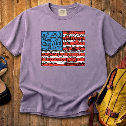 4th of July Outdoors Cotton T-Shirt