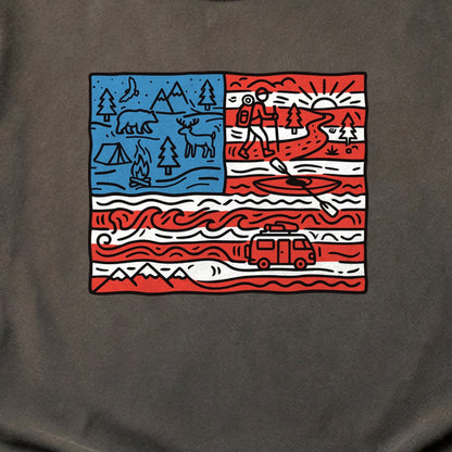 4th of July Outdoors Cotton T-Shirt