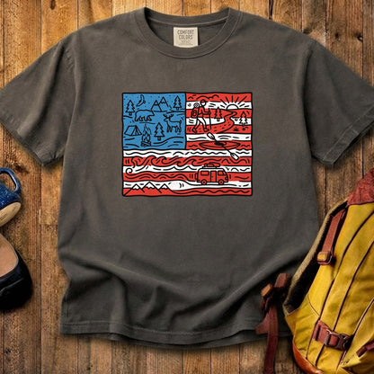 4th of July Outdoors Cotton T-Shirt