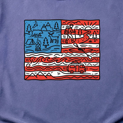 4th of July Outdoors Cotton T-Shirt