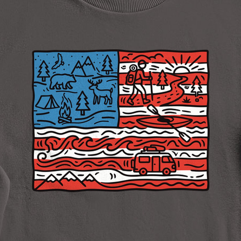 4th of July Outdoors Crewneck Sweatshirt
