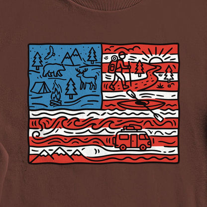 4th of July Outdoors Crewneck Sweatshirt