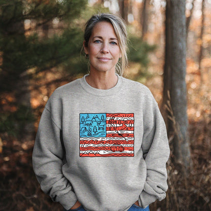 4th of July Outdoors Crewneck Sweatshirt