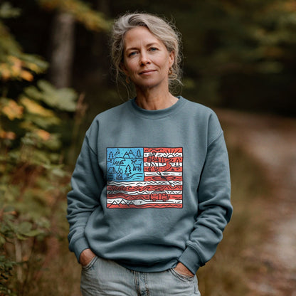 4th of July Outdoors Crewneck Sweatshirt