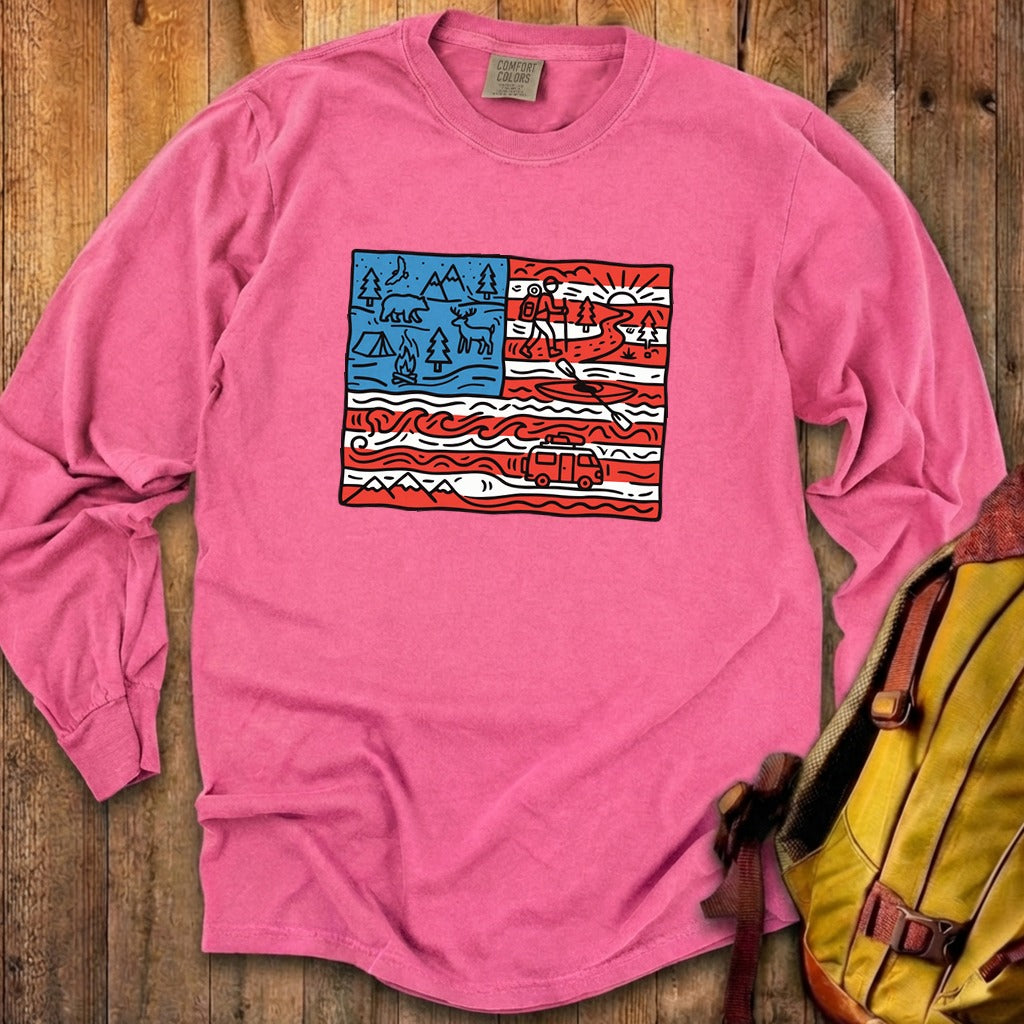 4th of July Outdoors Premium Long Sleeve