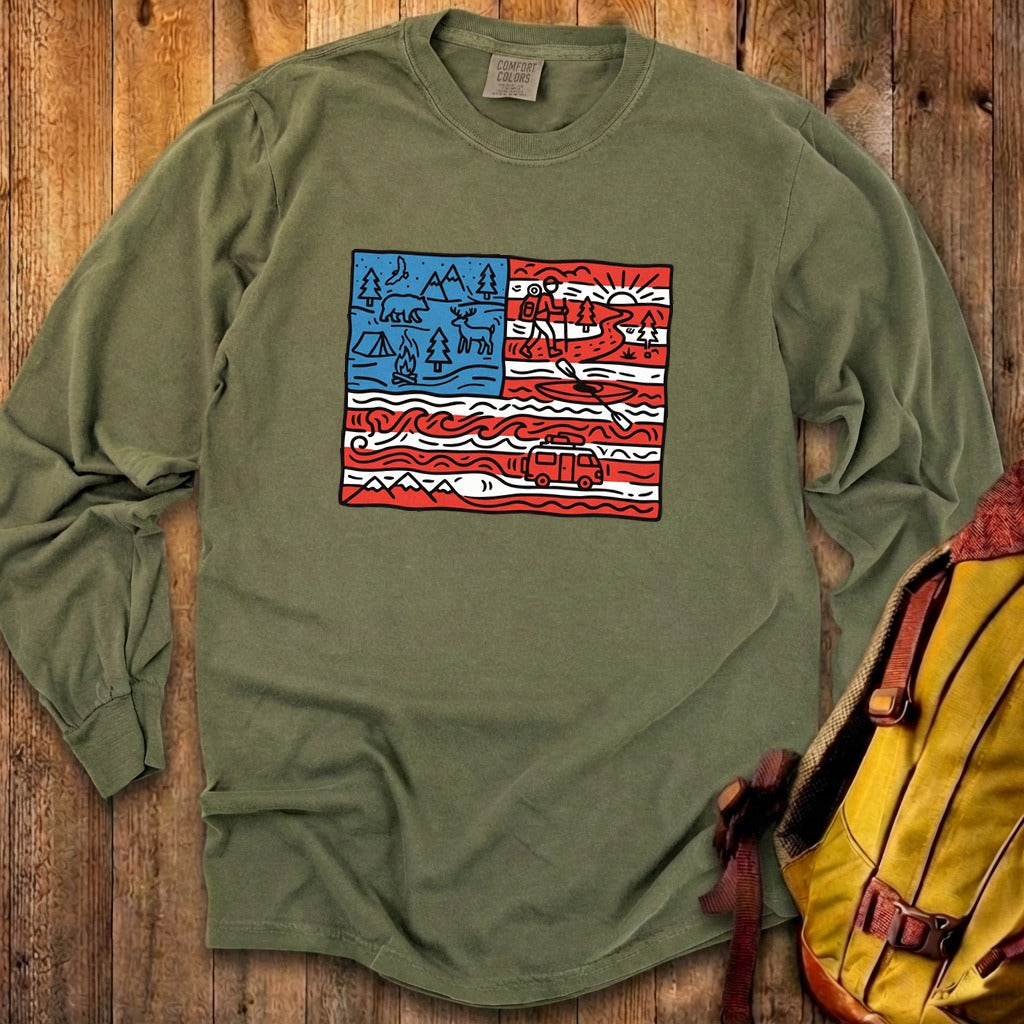4th of July Outdoors Premium Long Sleeve