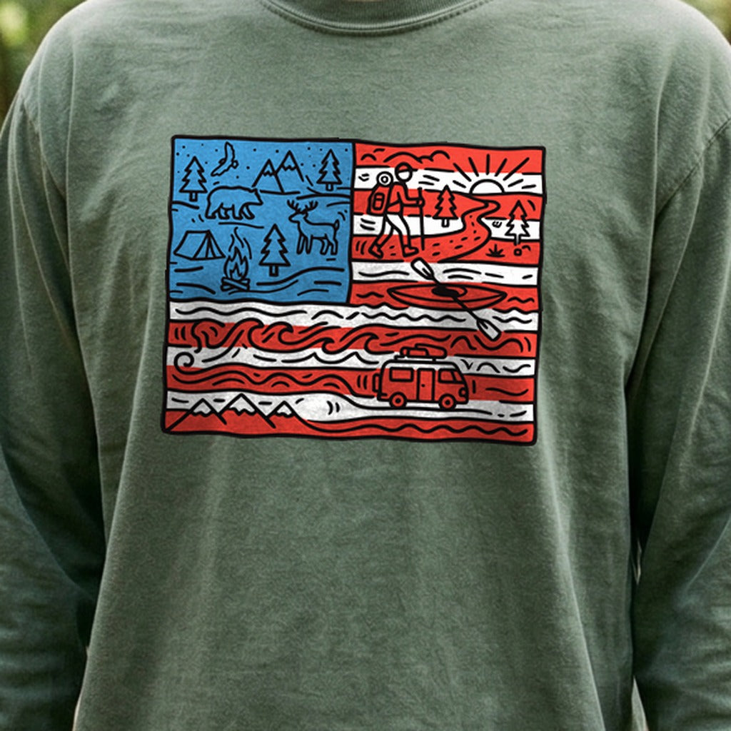 4th of July Outdoors Premium Long Sleeve