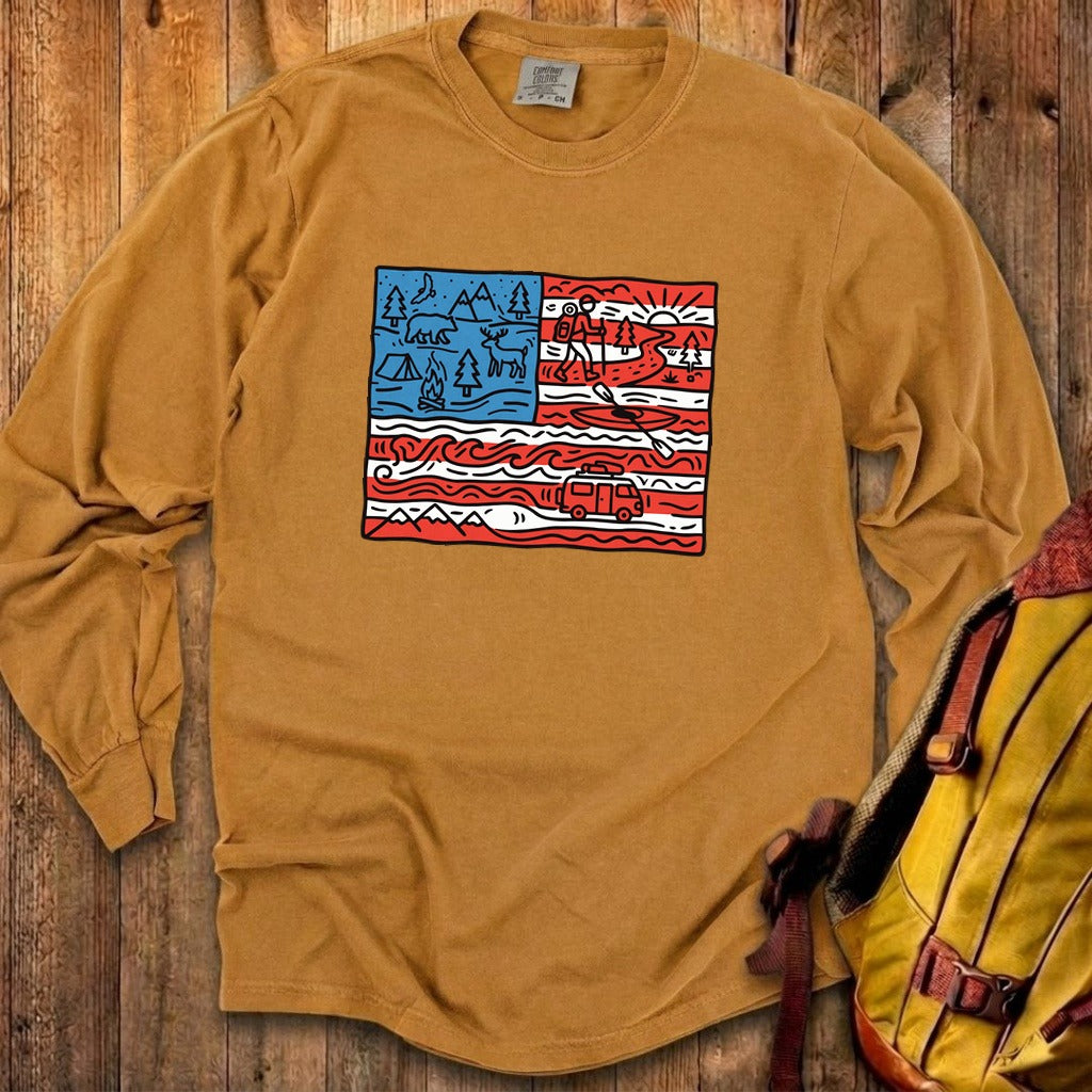 4th of July Outdoors Premium Long Sleeve