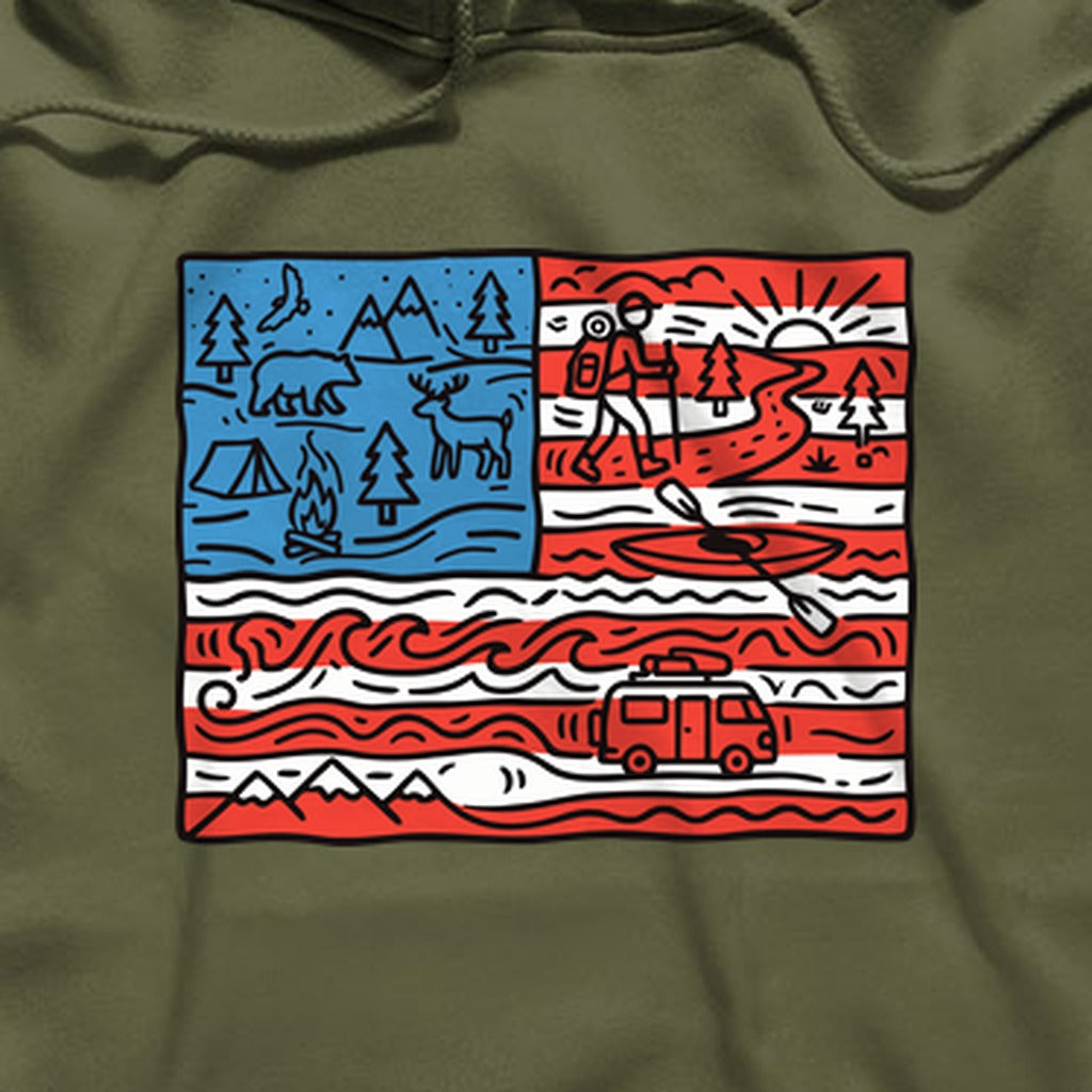 4th of July Outdoors Hoodie