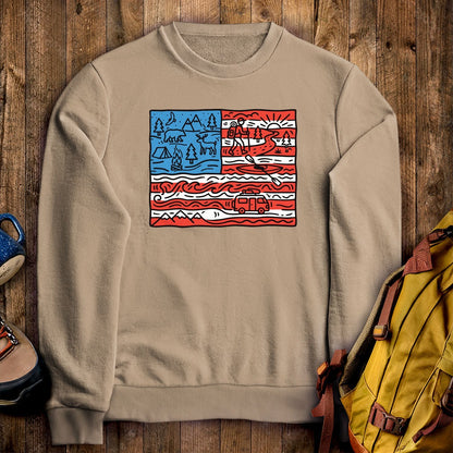 4th of July Outdoors Crewneck Sweatshirt