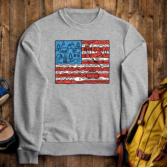 4th of July Outdoors Crewneck Sweatshirt
