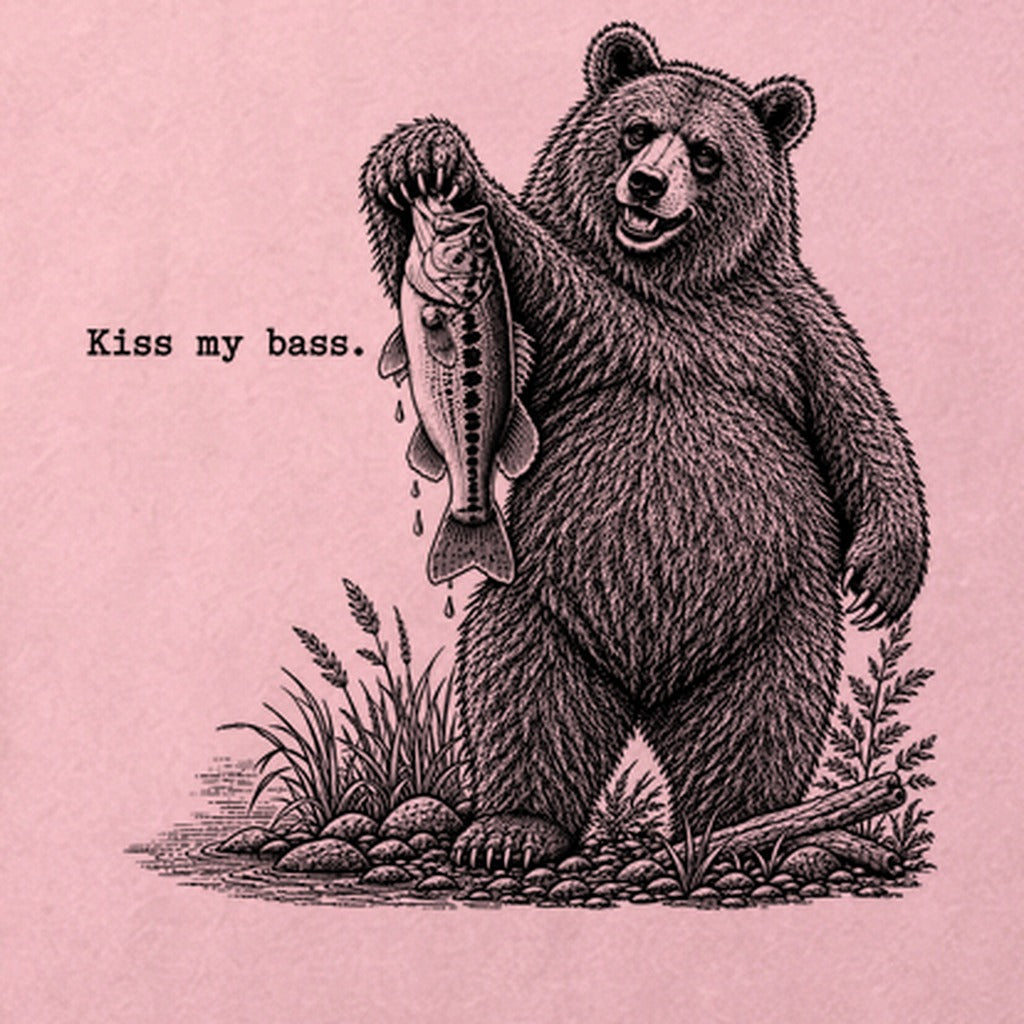 Bear Kiss My Bass Cotton T-Shirt
