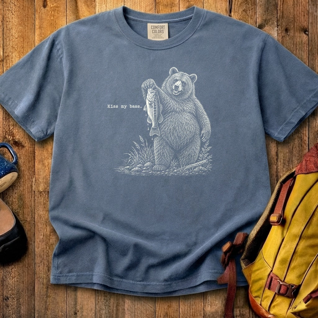 Bear Kiss My Bass Cotton T-Shirt