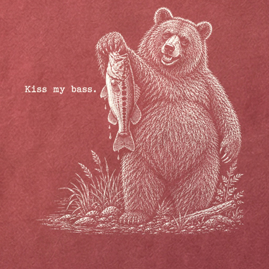 Bear Kiss My Bass Cotton T-Shirt