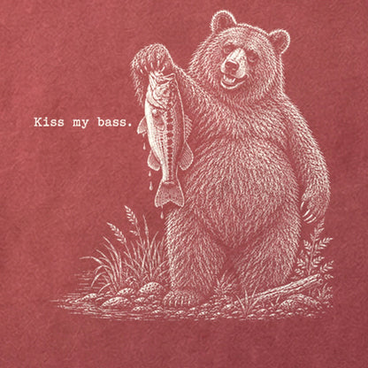 Bear Kiss My Bass Cotton T-Shirt