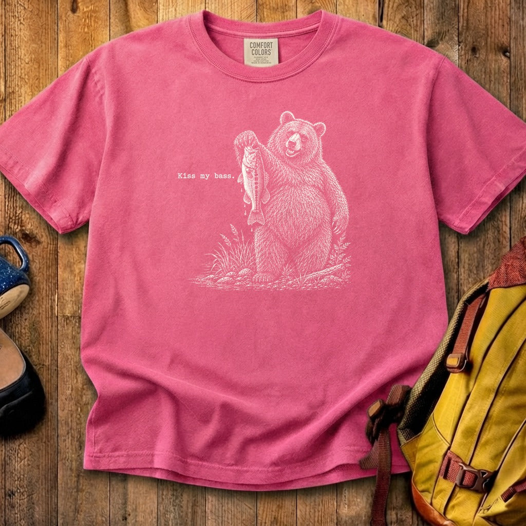 Bear Kiss My Bass Cotton T-Shirt