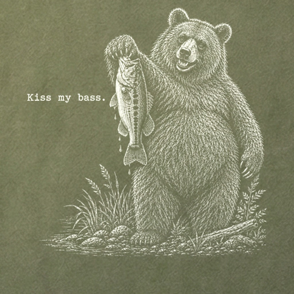 Bear Kiss My Bass Cotton T-Shirt