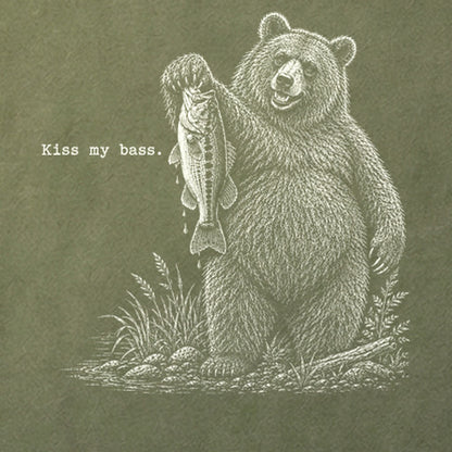 Bear Kiss My Bass Cotton T-Shirt