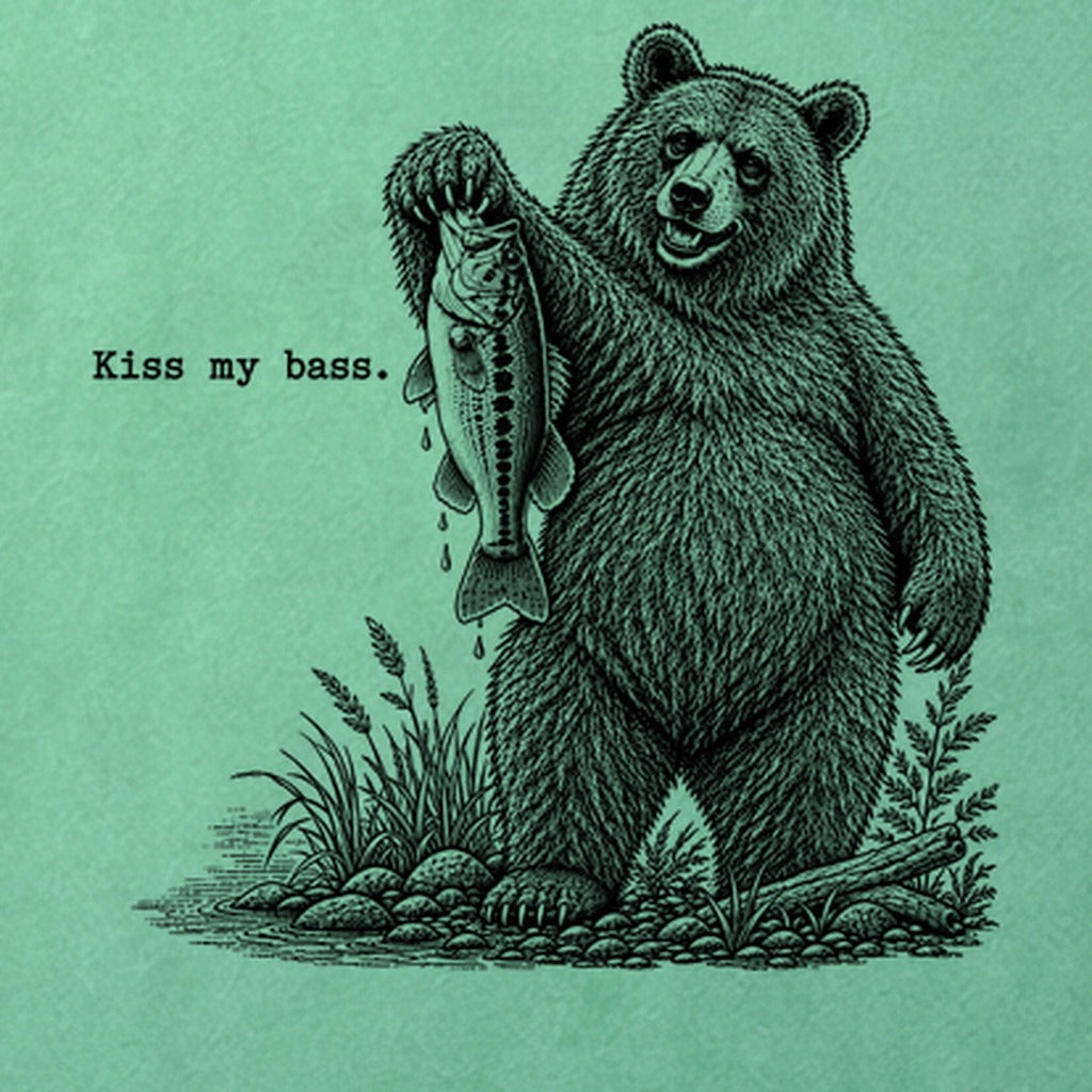 Bear Kiss My Bass Cotton T-Shirt