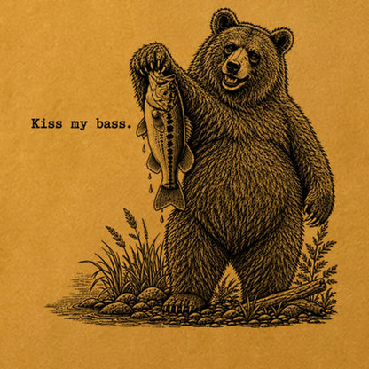 Bear Kiss My Bass Cotton T-Shirt