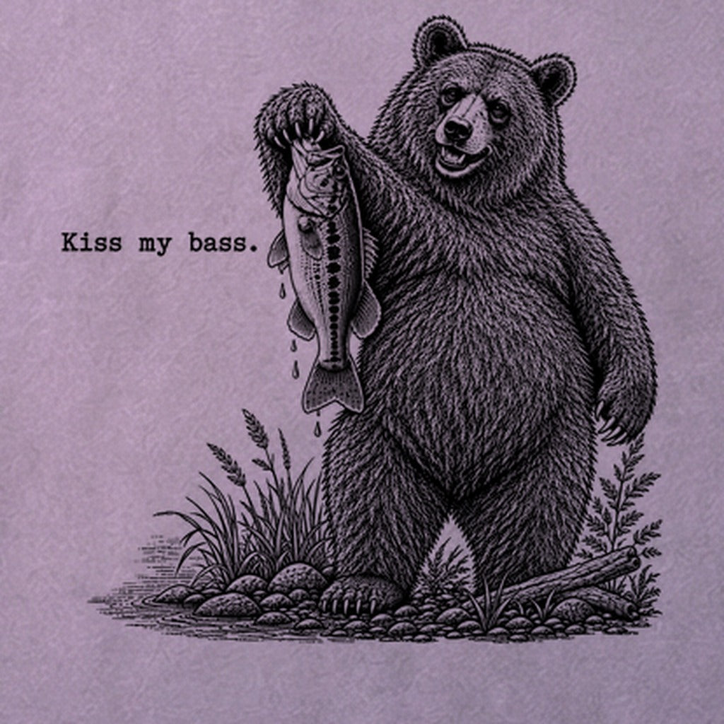 Bear Kiss My Bass Cotton T-Shirt